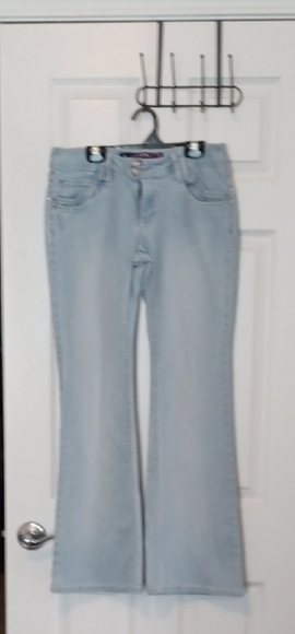 🏍Women's Light Blue Jeans With Pink Decor - Picture 16 of 16